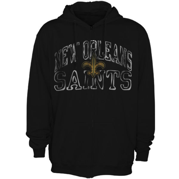 Men New Orleans Saints Touchback VI Full Zip Hoodie Black->golden state warriors->NBA Jersey